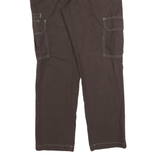DICKIES Womens Cotton Blend Brown Slim Straight Trousers W30 L30 Workwear