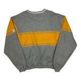 Nautica Striped Sweatshirt - XL Gray Cotton Blend