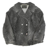 PELZ-MODEN SCHAPPERT Womens Grey Cotton Blend Button Jacket S Woven Textured