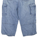 Mens Blue Denim Cargo Shorts XL W40 Cotton Blend Casual Summer Wear