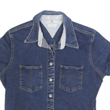 TOMMY HILFIGER Womens Blue Denim Shirt UK 12 Button Front Casual Summer