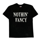 Hanes Single Stitch T-Shirt - Large Black Cotton Blend