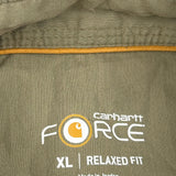 Carhartt Short Sleeve Shirt - XL Green Cotton Blend