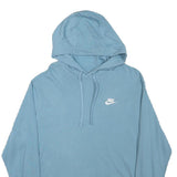 NIKE Mens Blue Cotton Blend Pullover Hoodie S Casual Lightweight Sportswear