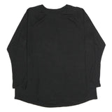 DICKIES Mens Black Long Sleeve T-Shirt Crew Neck Cotton L Plain Classic