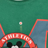 Mickey Mouse Disney Cartoon Sweatshirt - XL Green Cotton Blend