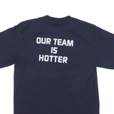 GILDAN Mens Navy Blue Pomona-Pitzer Basketball Graphic T-Shirt M Short Sleeve