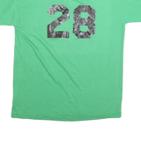 RUSSELL ATHLETIC Mens Green Graphic T-Shirt M Short Sleeve Crew Neck Button