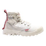 PALLADIUM Ankle Boots White Canvas Womens UK 3.5