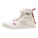 PALLADIUM Ankle Boots White Canvas Womens UK 3.5