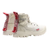 PALLADIUM Ankle Boots White Canvas Womens UK 3.5