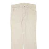 WRANGLER Mens Beige Regular Straight Denim Light W34 L31 Cotton Blend Zip Jeans