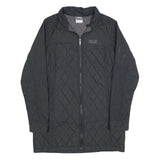 JACK WOLFSKIN Womens Black Quilted Jacket M Polyester Blend Outdoor Wear Zip