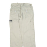 GSWD Mens Relaxed Beige Cargo Cotton Blend Trousers W32 L34 Casual Utility