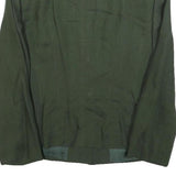 GOSSL Womens Green Button Jacket M Woven Plain Classic Relaxed