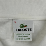 Lacoste Polo Shirt - Large White Cotton