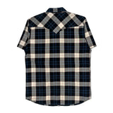 Levis Checked Short Sleeve Shirt - Small Blue Cotton