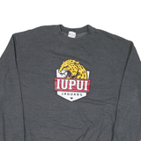 CHAMPION Mens Grey IUPUI Jaguars Crew Neck L Cotton Sweatshirt Pullover
