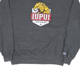 CHAMPION Mens Grey IUPUI Jaguars Crew Neck L Cotton Sweatshirt Pullover
