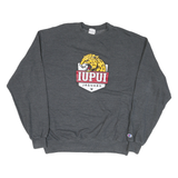 CHAMPION Mens Grey IUPUI Jaguars Crew Neck L Cotton Sweatshirt Pullover