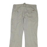 CALVIN KLEIN Mens Cotton Blend Beige Regular Straight Trousers W37 L29 Casual