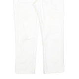 TRUE RELIGION Womens White Regular Fit Straight Cotton Blend Jeans W30 L26 Zip