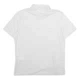 POLO RALPH LAUREN Mens White & Grey Striped Short Sleeve Polo Shirt XL Cotton