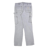 CARHARTT Womens Cotton Blend Slim Grey Workwear Trousers W28 L30 Utility Zip
