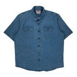 Wrangler Denim Shirt - XL Blue Cotton