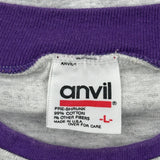Anvil Single Stitch T-Shirt - Large Grey Cotton