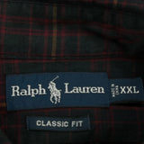 Ralph Lauren Checked Shirt - 2XL Burgundy Cotton