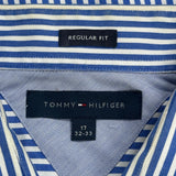 Tommy Hilfiger Striped Shirt - Large Blue Cotton
