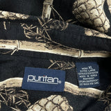 Puritan Hawaiian Shirt - XL Black Viscose