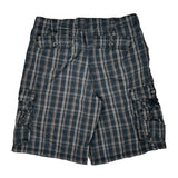 Lee Checked Cargo Shorts - 32W 10L Gray Cotton