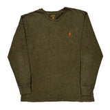 Polo By Ralph Lauren Long Sleeve T-Shirt - Large Green Cotton