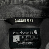 Rugged Flex Carhartt Short Sleeve Shirt - Large Grey Cotton