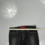 Levis 518 Boot Cut Jeans - 32W UK 10 Grey Cotton