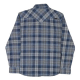 VANS Mens Blue Check Shirt M Long Sleeve Cotton Blend Casual Western Style