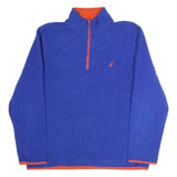 NAUTICA Mens Blue & Orange Plain Pullover Crew Neck Basic Knit Jumper XL Casual