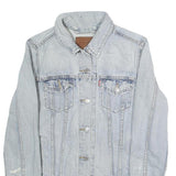 LEVI'S Womens Blue Denim Jacket M Cotton Plain Button Closure Casual Outerwear