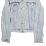 LEVI'S Womens Blue Denim Jacket M Cotton Plain Button Closure Casual Outerwear