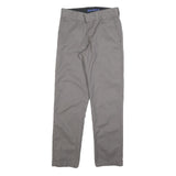 DICKIES Mens Cotton Slim Grey Trousers W30 L32 Workwear Casual Zip Closure