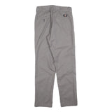 DICKIES Mens Cotton Slim Grey Trousers W30 L32 Workwear Casual Zip Closure