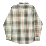 TIMBERLAND Mens Green & Cream Check Shirt M Cotton Casual Relaxed Fit Long