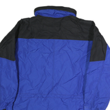 COLUMBIA Mens Blue & Black Outdoor Jacket L Polyester Zip Plain Lightweight