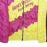 CASTELLI Womens Yellow & Pink Cycling Jacket L Polyester Blend Zip Pockets