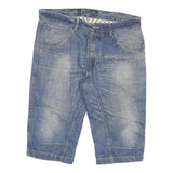 BAR Mens Denim Blue Cotton Blend Casual Shorts 2XL W36 Comfortable Fit