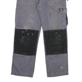 DICKIES Mens Regular Fit Work Cargo Trousers Cotton Blend Grey W32 L29 Durable