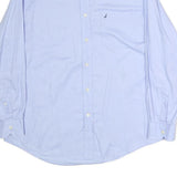NAUTICA Mens Blue Cotton Classic Fit L Long Sleeve Button Shirt Lightweight