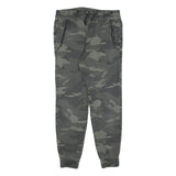 HOLLISTER Mens Cotton Blend Green Camouflage Slim Tapered Trousers W30 L28
